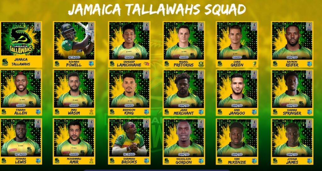 Jamaica Tallawahs 2024 Squad, Full Players List & Schedule